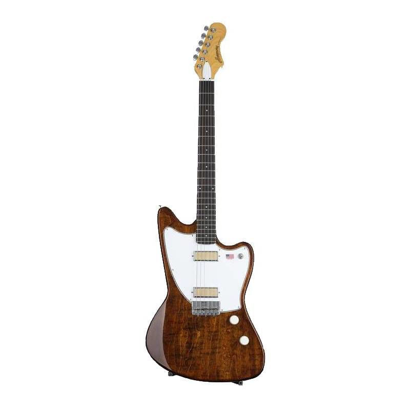 Harmony Standard Series Silhouette Electric Guitar with Flame Maple Top in Transparent Brown