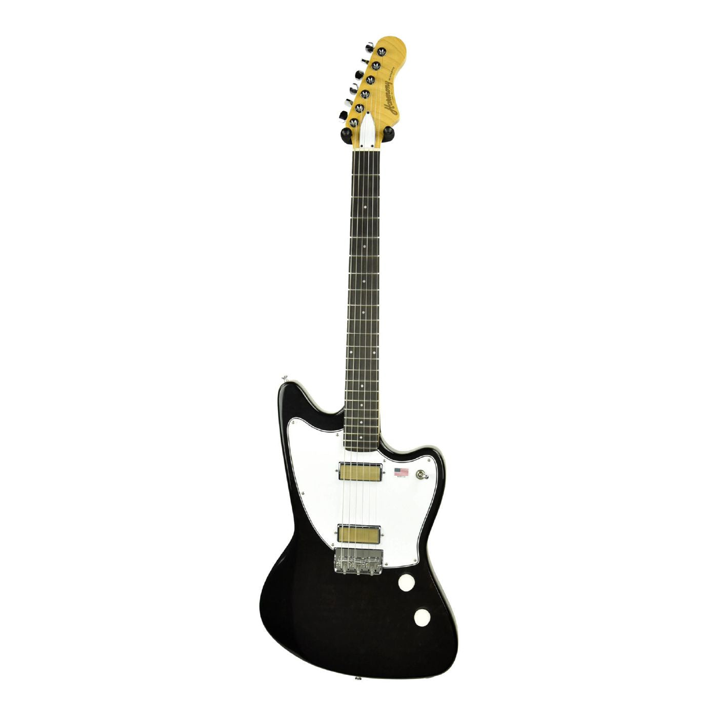 Harmony Standard Series Silhouette Electric Guitar with Flame Maple Top in Transparent Black