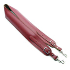 DSL Straps Bluegrass Series Leather Banjo Strap 2.5in - Maroon/Brown Clip