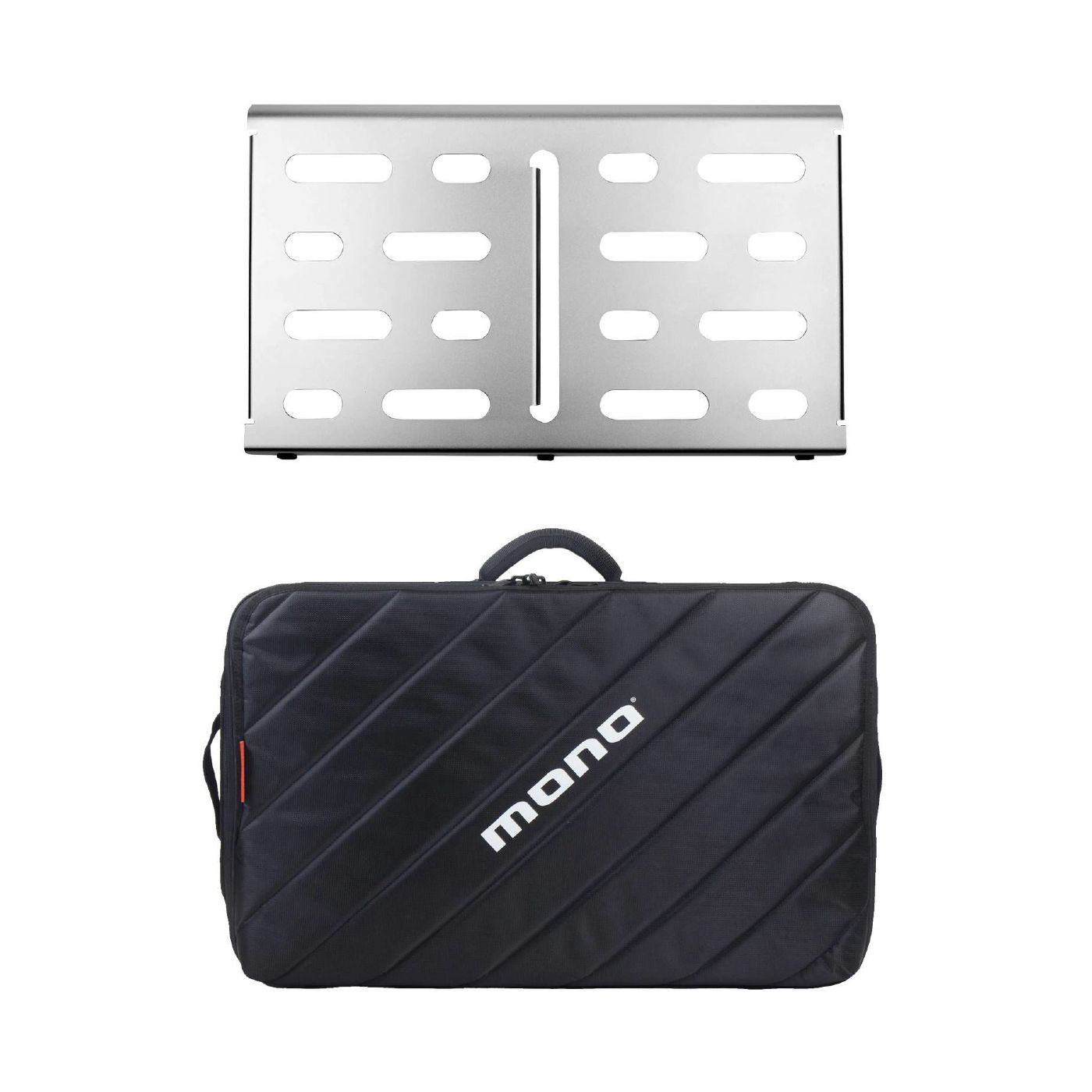 Mono PFX Pedalboard Medium Silver & Tour 2.0 Pedalboard Case