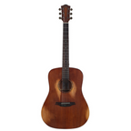 Bromo Guitar BAR1H Rocky Mountain all solid wood dreadnought acoustic guitar with a natural finish and steel strings.
