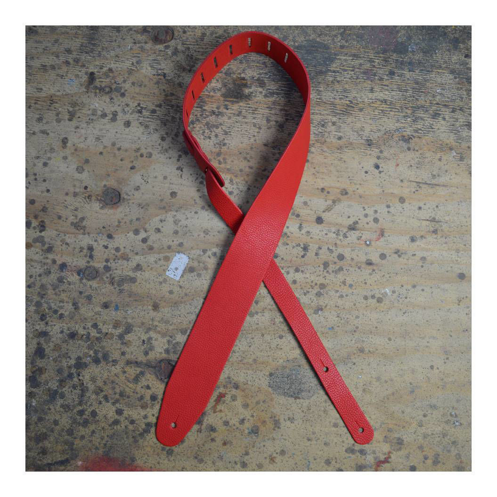 Colonial Leather Basic Leather Guitar Strap - Red