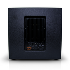 AVE Bassboy2 powered 15-inch subwoofer with robust enclosure, designed for deep bass in professional sound systems.