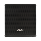 AVE Bassboy powered 12-inch subwoofer for enhanced bass in powered speaker systems, featuring durable construction and sleek design.