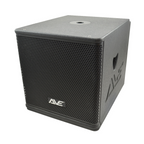 AVE Bassboy powered 12-inch subwoofer, a high-performance speaker with a sleek design and prominent grille for deep bass sound.