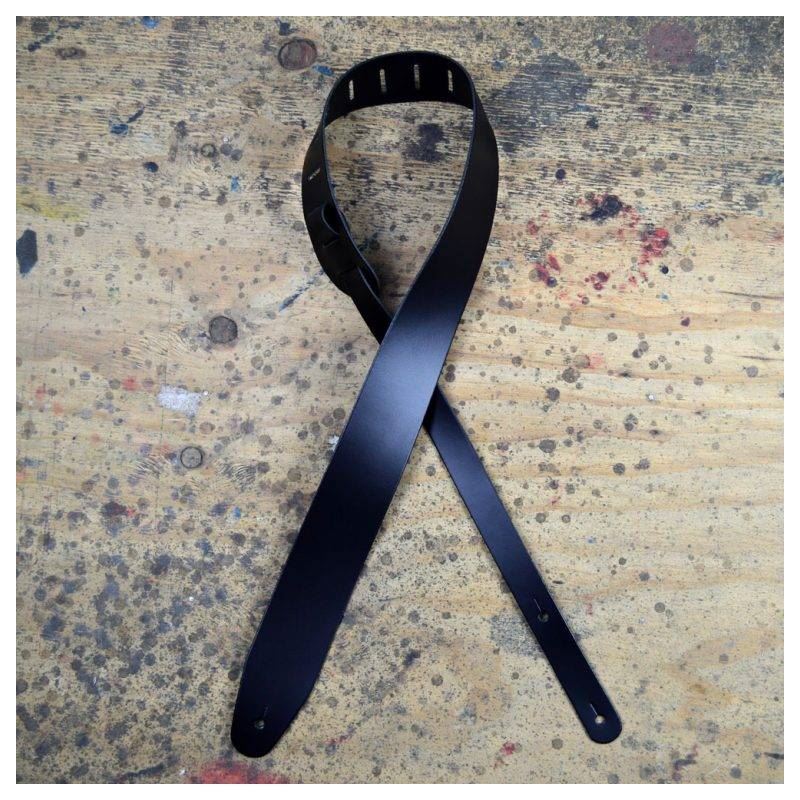 Colonial Leather Basic Leather Guitar Strap - Black