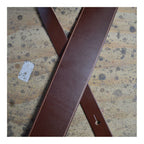 Colonial Leather  2.5 inch Solid Hide Leather Guitar Strap - Brown