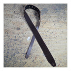 Colonial Leather 2.5 inch Sueded Solid Hide Guitar Strap - Brown
