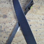 Colonial Leather 2.5inch Sueded Solid Hide Guitar Strap - Black