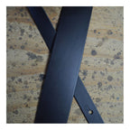 Colonial Leather 2.5 inch Solid Hide Leather Guitar Strap - Black