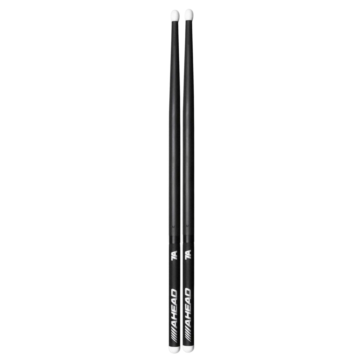 Ahead Nylon Tip 7A drumsticks shown, featuring wood handle with nylon tips, designed for durability and precise drumming.