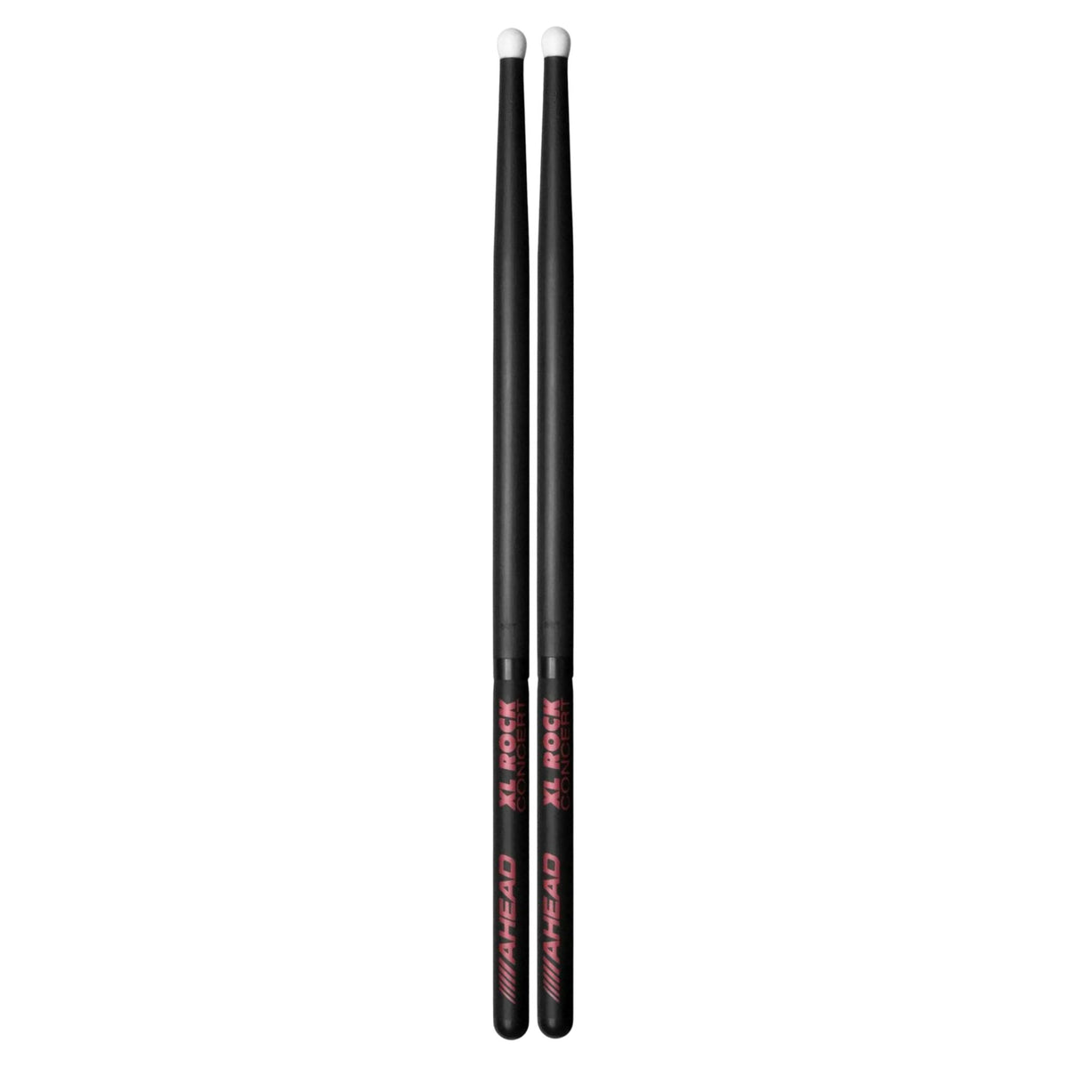 Ahead XL Rock Concert SST drum sticks displayed on a drum kit, featuring sturdy wood construction for powerful drumming.
