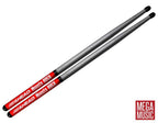 Ahead Monsta Rock drumsticks with nylon tips, showcasing the sturdy sticks designed for powerful drumming performances.