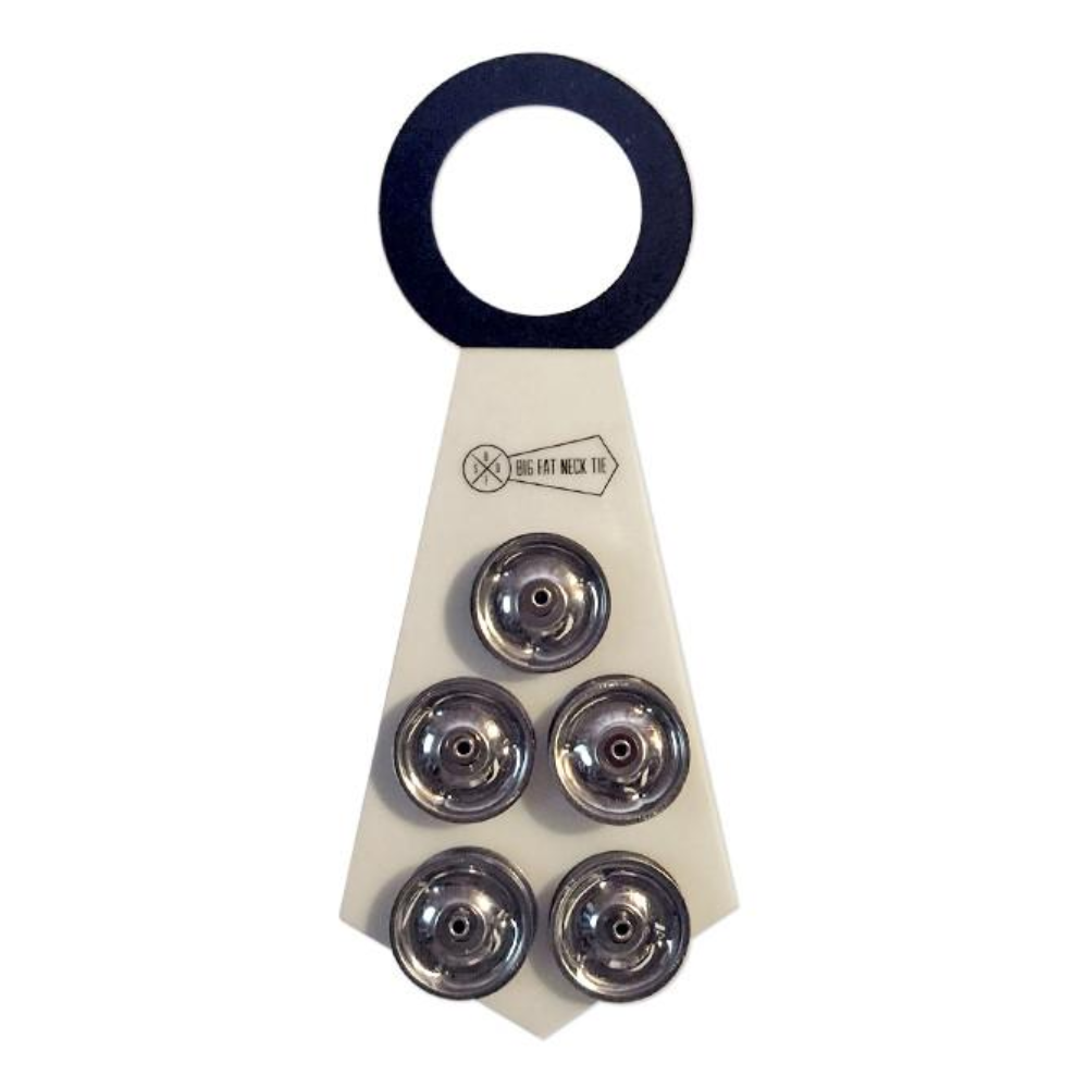 Big Fat Snare Drum Neck Tie 11X 4.5 W/5 Tambourine Chimes