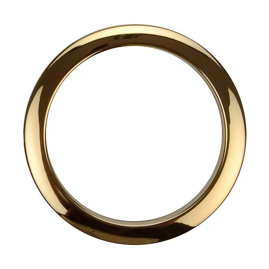 Ahead Bass Drum O's HBR-4 brass port ring for 4-inch holes, showcasing its shiny finish and durable design.
