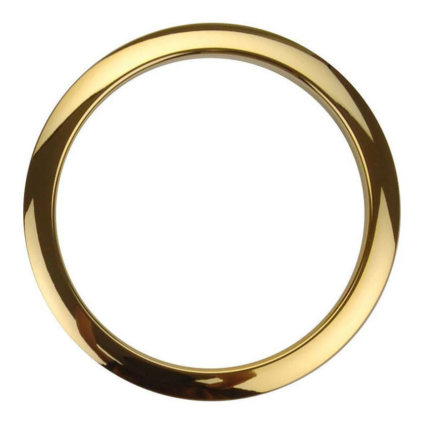 Brass Ahead Bass Drum O's HBR-5 5-inch hole port ring for bass drum, shown attached to drum head.