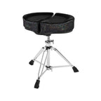 Ahead Spinal Glide 3 Leg Drum Throne in black, featuring adjustable height and padded seat for comfortable drumming support.