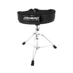 Ahead Spinal Glide 3 Leg Drum Throne in black, featuring adjustable height and padded seat for comfortable drumming sessions.