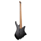 Strandberg Boden Bass Standard 4 in black metallic finish, featuring sleek body and four-string bass guitar with modern design.