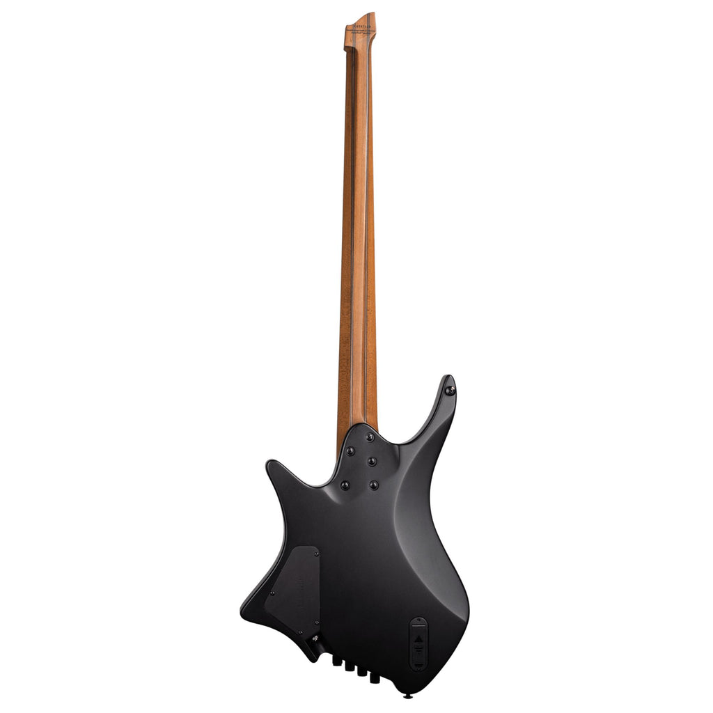 Strandberg Boden Bass Standard 4 in black metallic finish, electric bass guitar with sleek modern design and ergonomic shape.