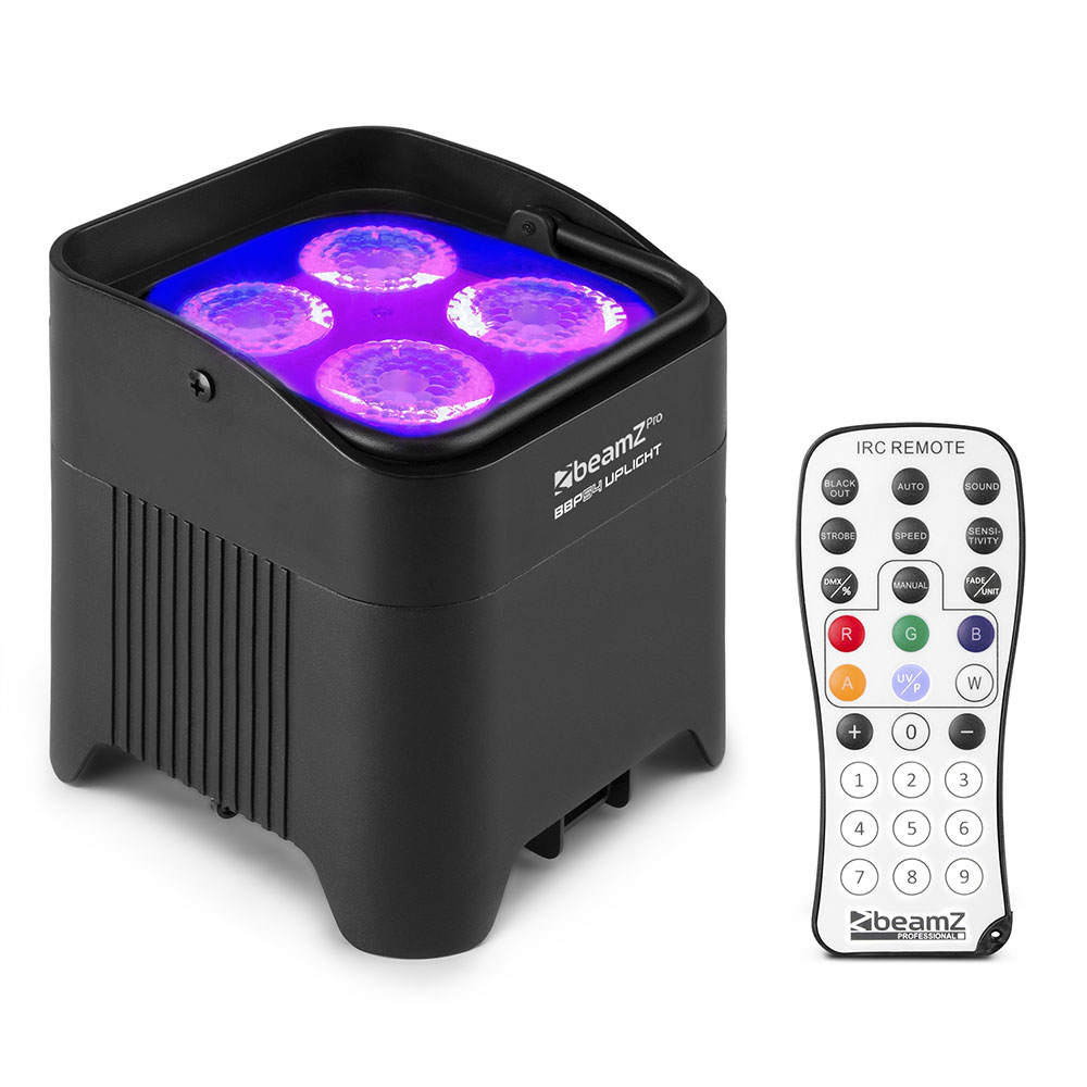 Beamz PRO BBP54 Uplight IP65 4x12W Battery Wireless DMX