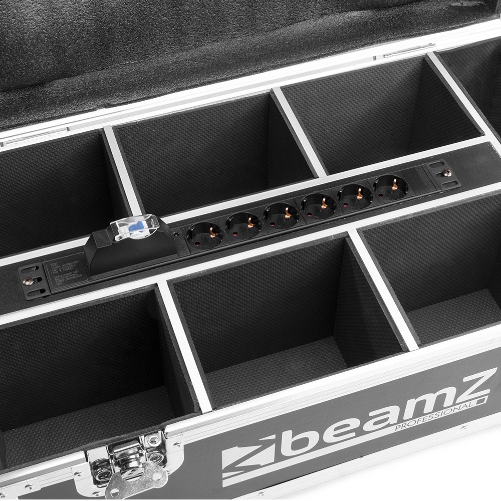 Beamz PRO BBP66 Uplight Par 6X6W DMX Flightcase