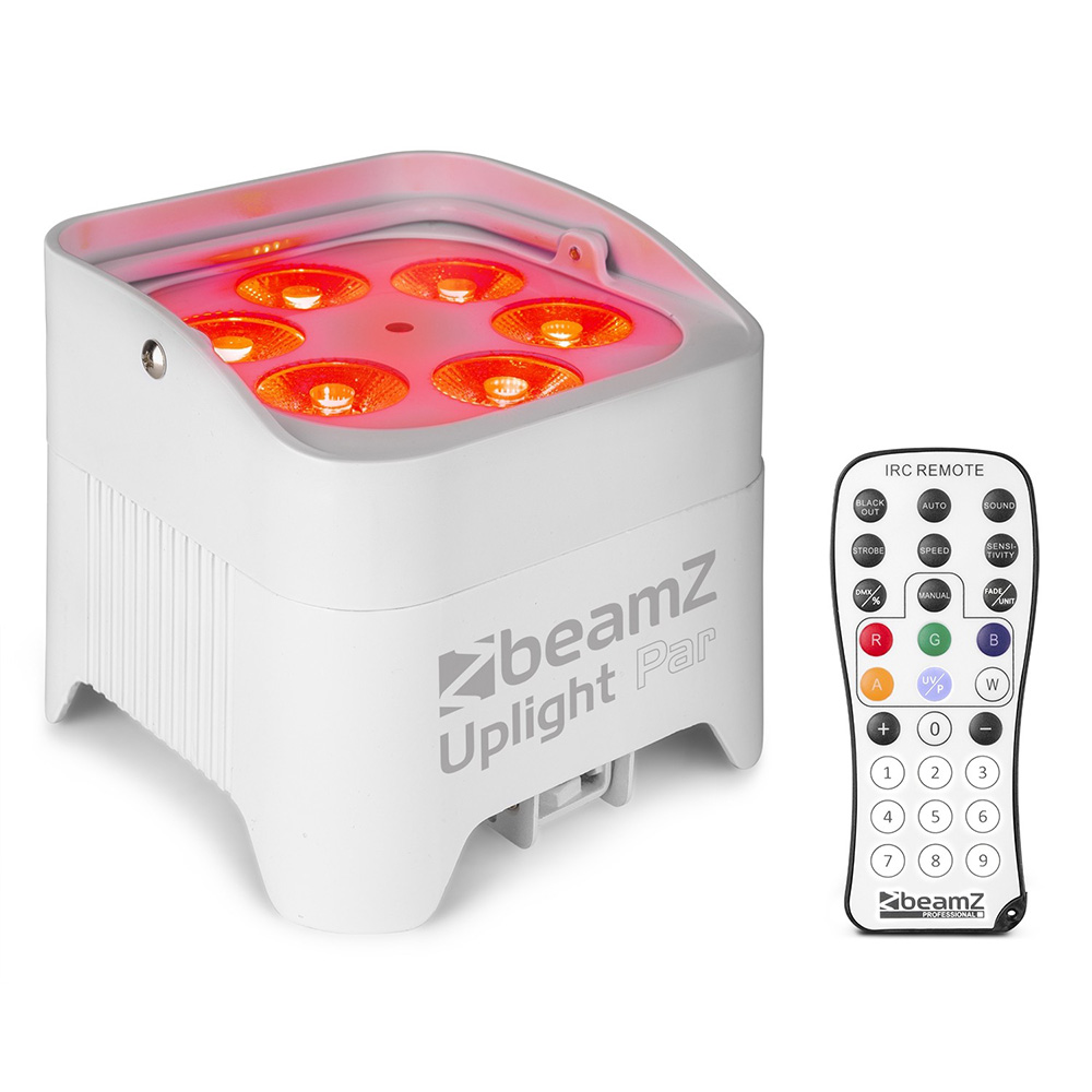 Beamz BBP96SW Battery Uplight Par 6x12W WDMX