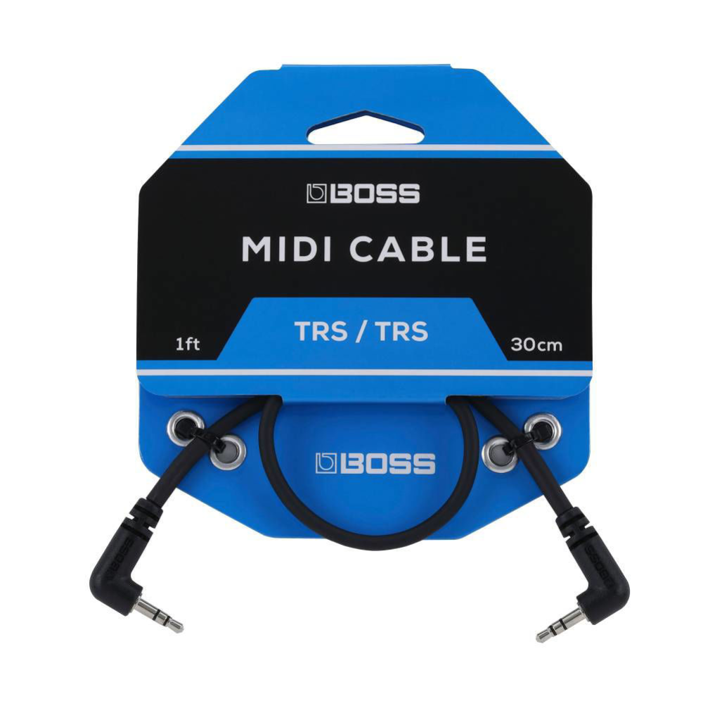BOSS BCC-1-3535 MIDI Cable with Right Angle TRS connection (1ft)