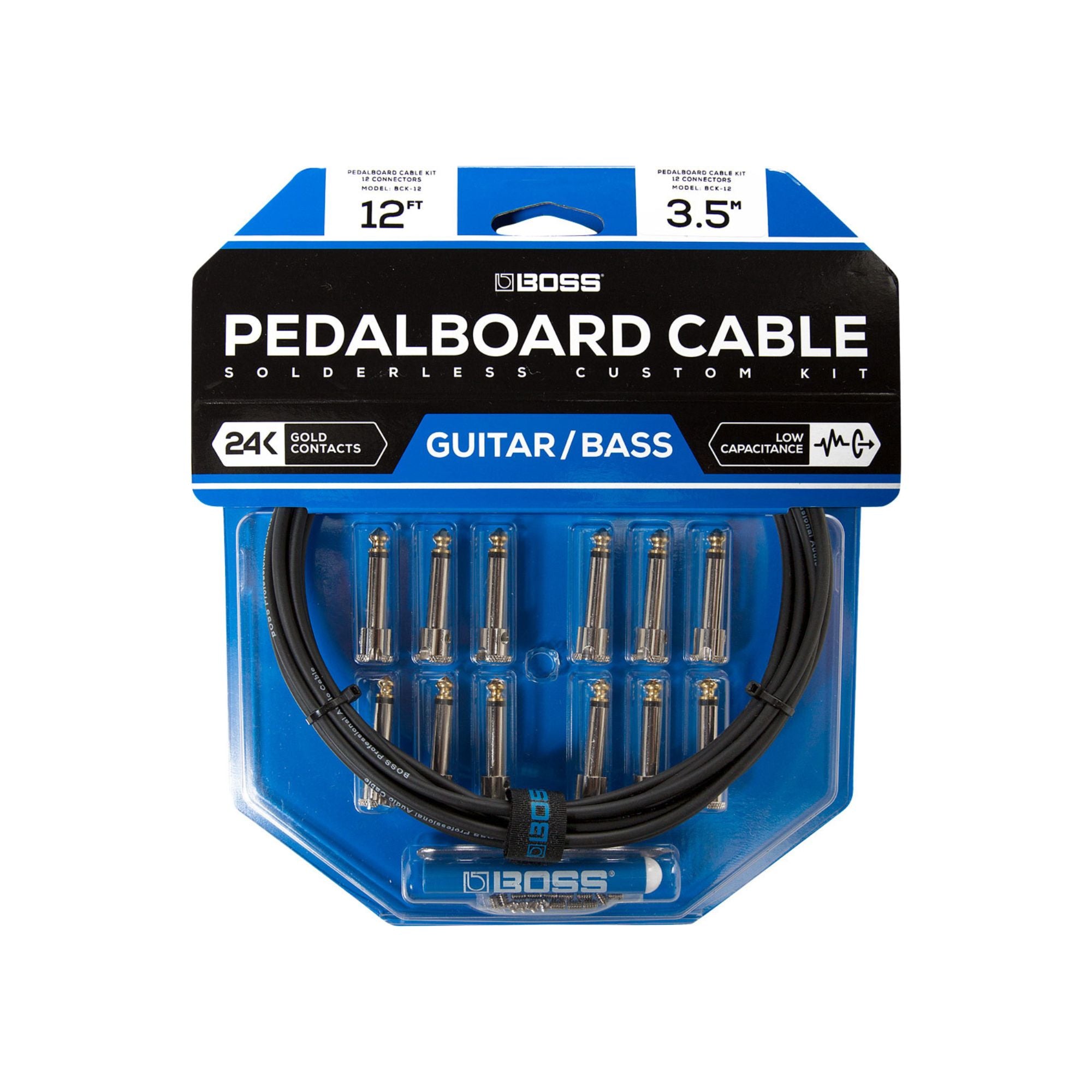 BOSS BCK-12 Solderless Pedalboard Cable Kit (12 Connectors)