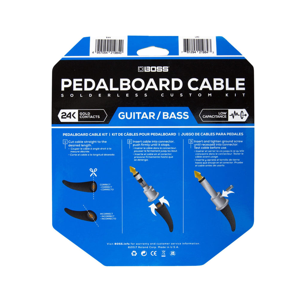 BOSS BCK-12 Solderless Pedalboard Cable Kit (12 Connectors)