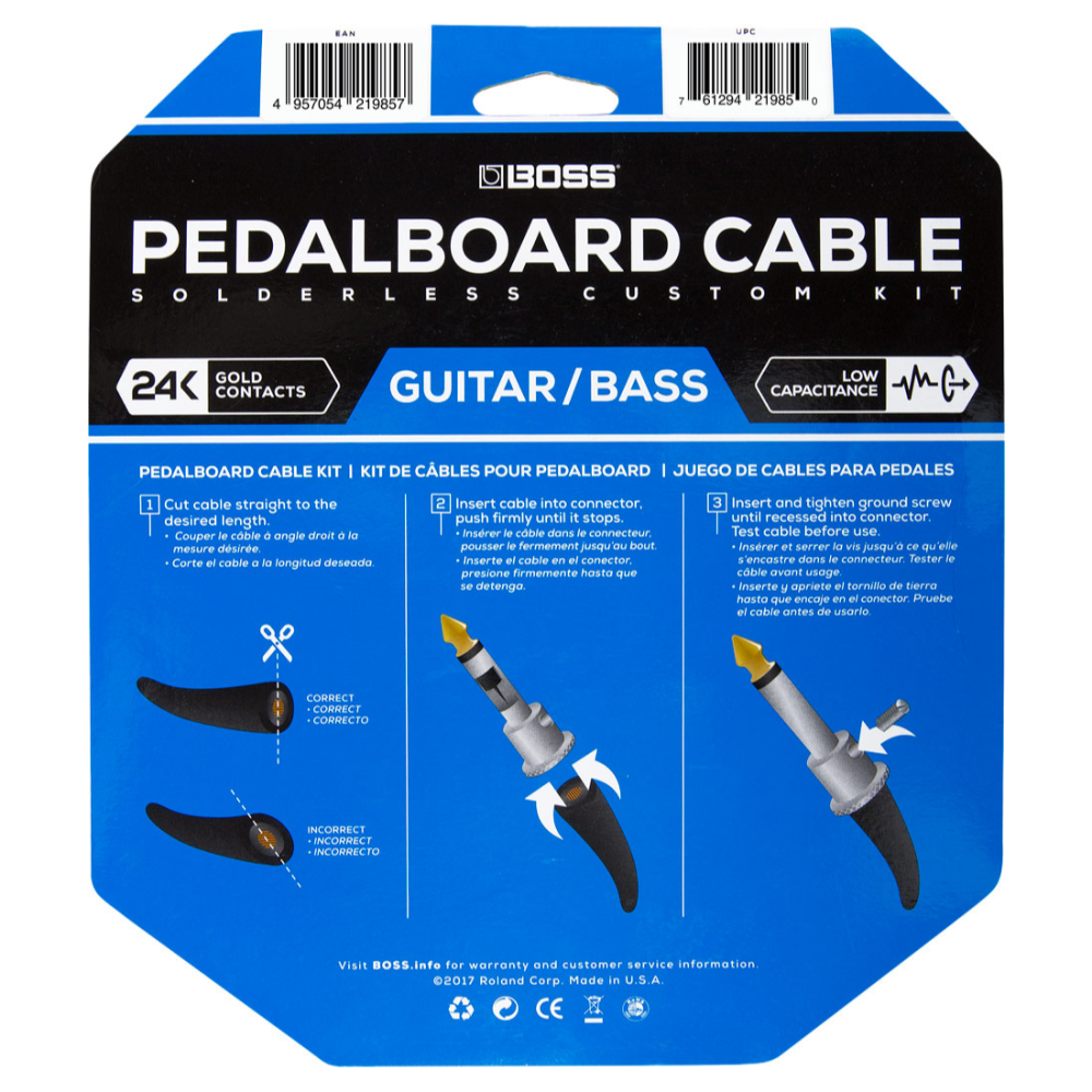 BOSS BCK-24 Solderless Pedalboard Cable Kit (24 Connectors)