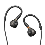 Beyerdynamic DT72IE in-ear monitors for guitar and voice, black in-ear headphones with ergonomic design and detachable cables.