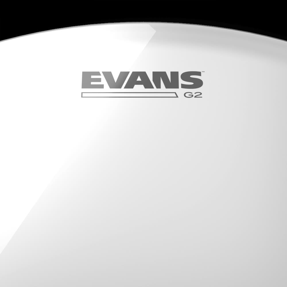 Evans G2 Clear 22-inch bass drumhead with double-layer design, suitable for drum heads and percussion instruments.