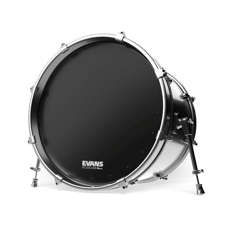 Evans EQ1 Resonant Black Bass Drum Head, 22 Inch