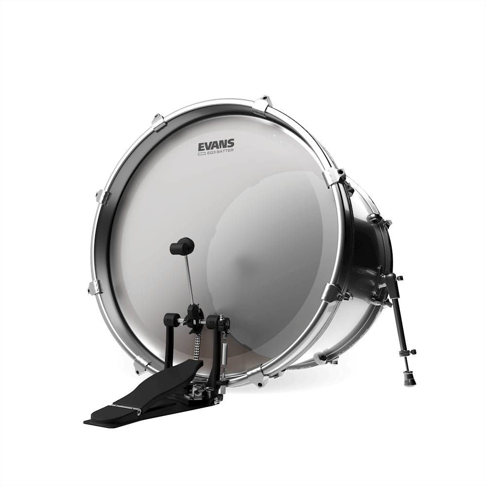 Evans EQ3 Frosted Bass Drum Head, 24 Inch