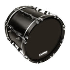 Evans MX1 Black Marching Bass Drum Head, 24 Inch