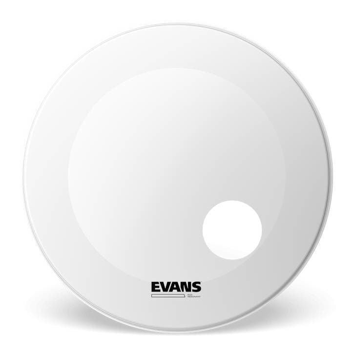 Evans EQ3 Resonant Coated White Bass Drum Head, 24 Inch