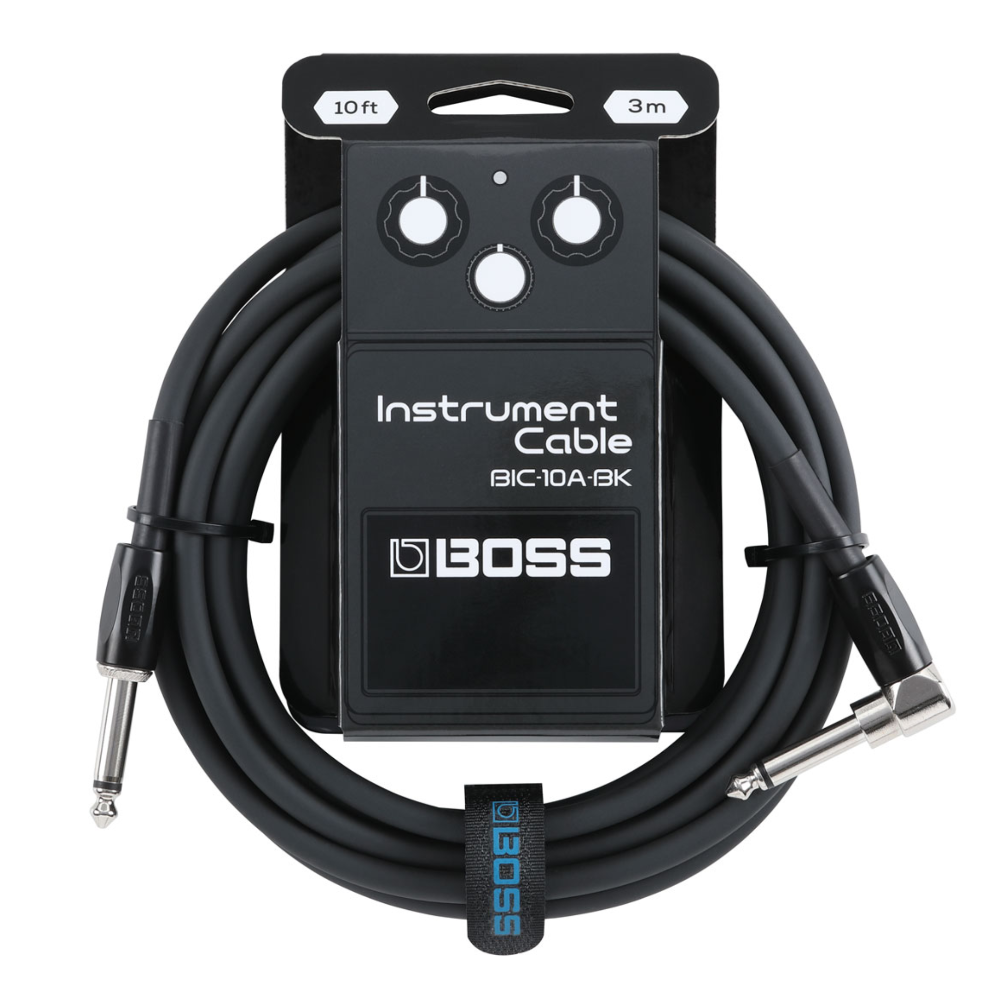 BOSS BIC-10A-BK Instrument Cable 10ft/3m AS Black