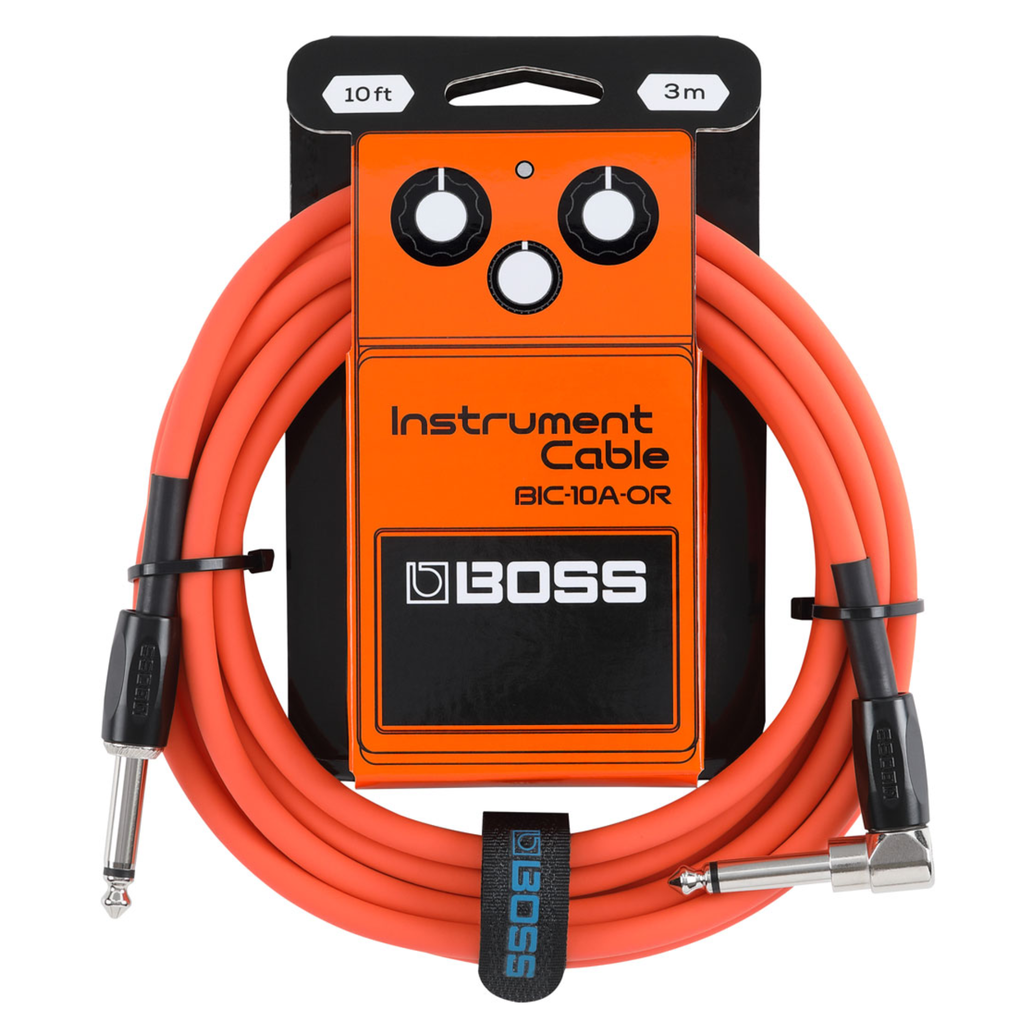 BOSS BIC-10A-BK Instrument Cable 10ft/3m AS Orange