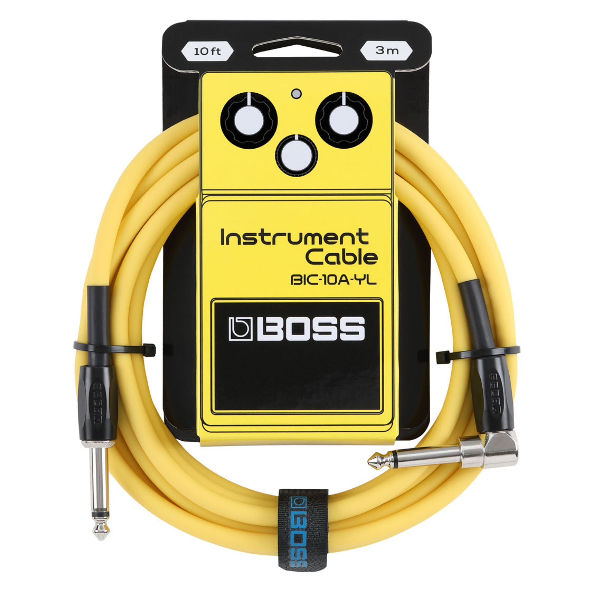BOSS BIC-10A-BK Instrument Cable 10ft/3m AS Yellow