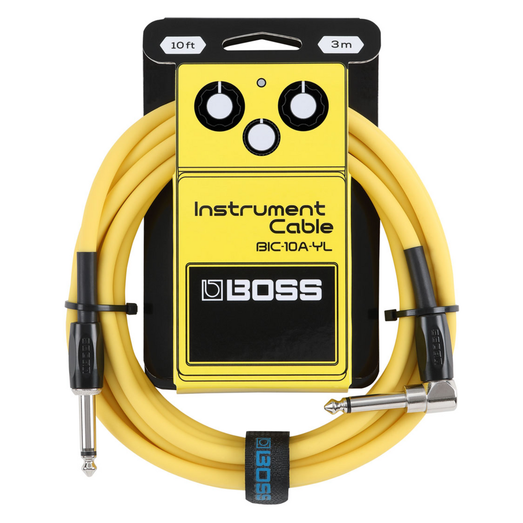 BOSS BIC-10A-BK Instrument Cable 10ft/3m AS Yellow