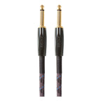 BOSS BIC20 20ft straight-to-straight guitar instrument cable with black connectors and flexible cable for musical equipment.