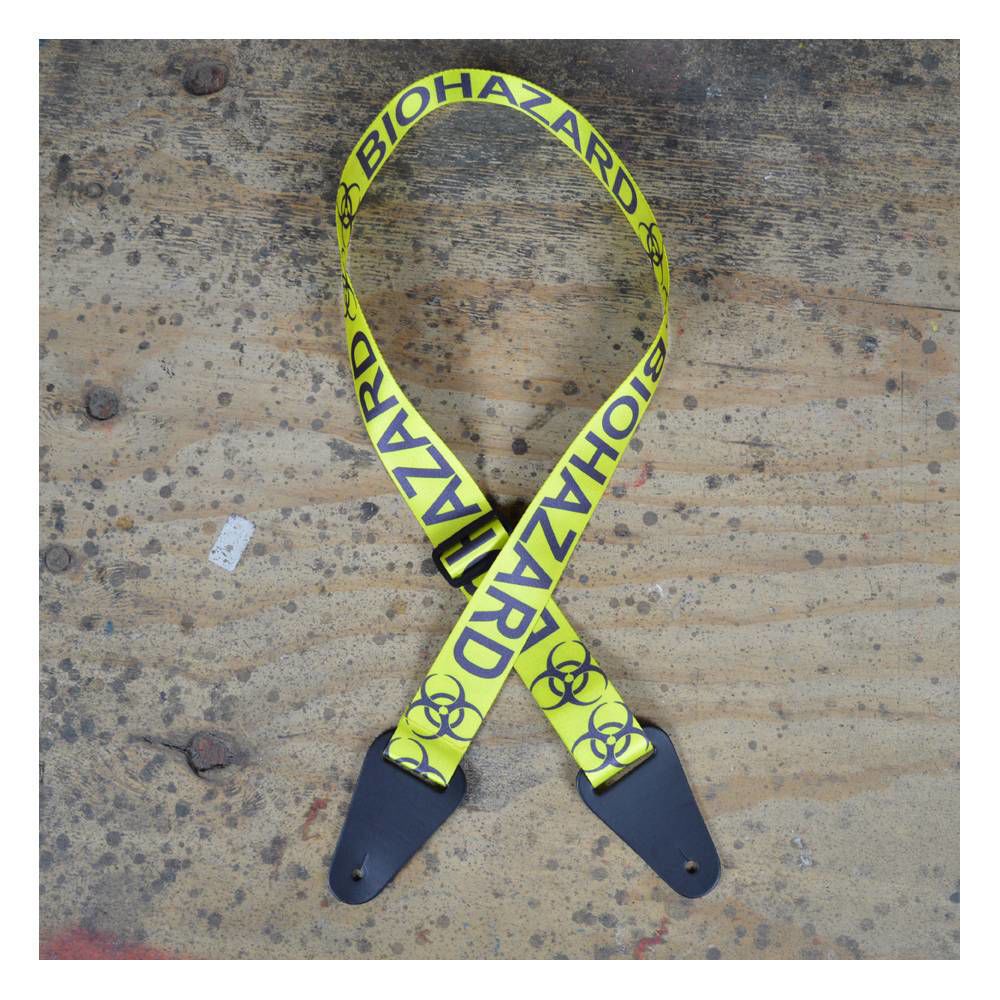 Colonial Leather Bio Hazard Printed Webbing Guitar Strap