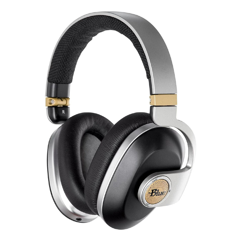 Blue Satellite Wireless Noise-Cancelling Headphones Audiophile Amp Black