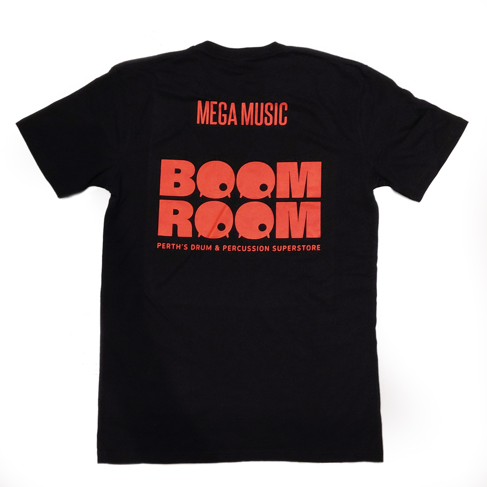 Mega Music 'Boom Room' T-Shirt in Black - Large