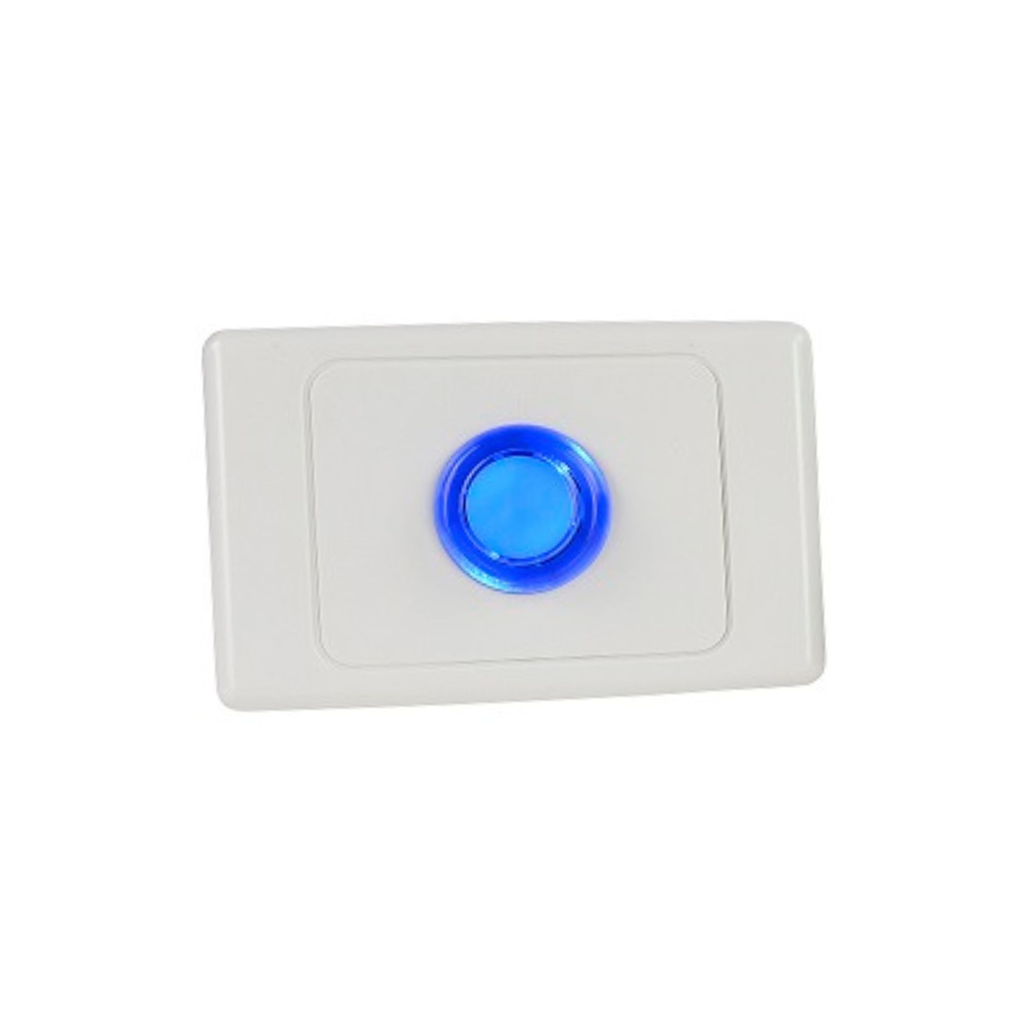 Aerolink Bluetooth remote pairing button resting on a white surface, compact device with a single button for wireless connection.