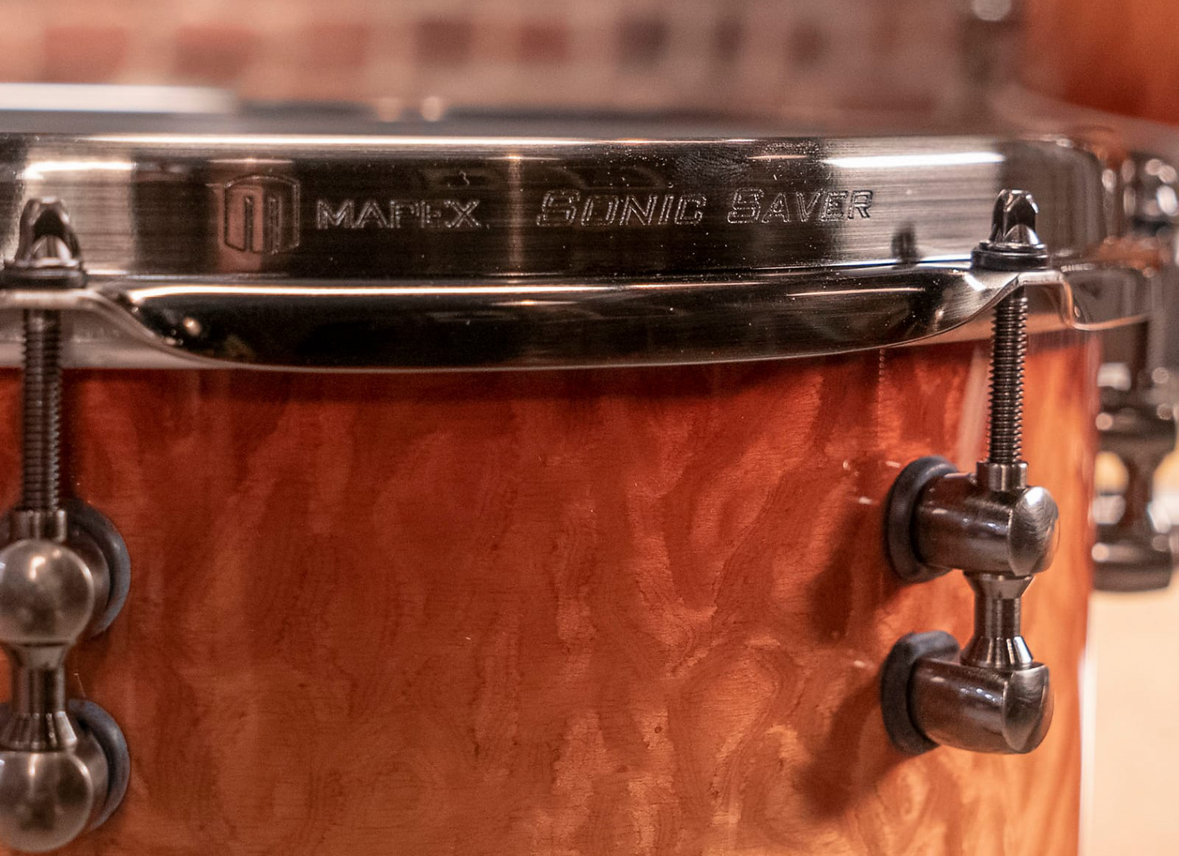 Mapex Black Panther Design Lab Cherry Bomb 22 4 Piece Drum Kit Shell Pack - Peach Burl Burst