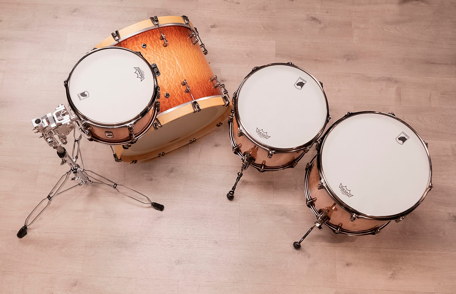 Mapex Black Panther Design Lab Cherry Bomb 22 4 Piece Drum Kit Shell Pack - Peach Burl Burst