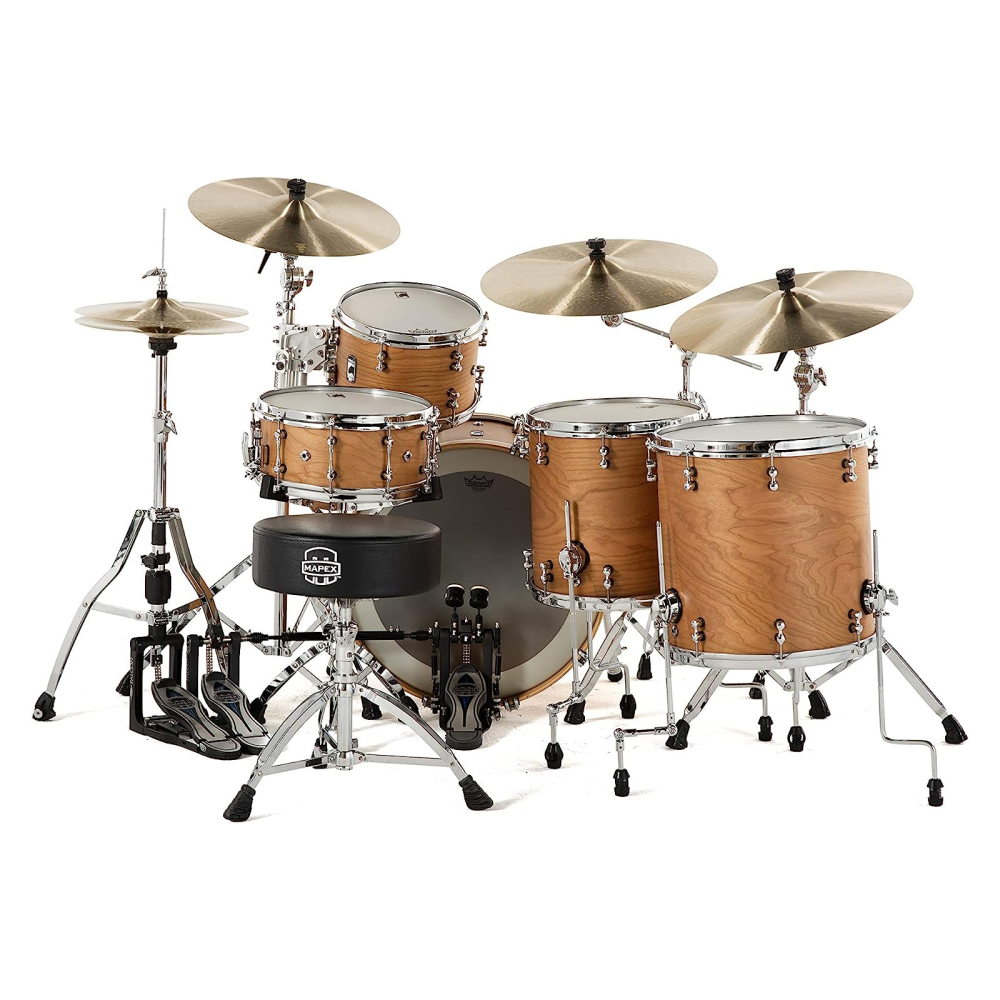 Mapex Black Panther Design Lab Cherry Bomb 22 4 Piece Drum Kit Shell Pack in Natural Satin