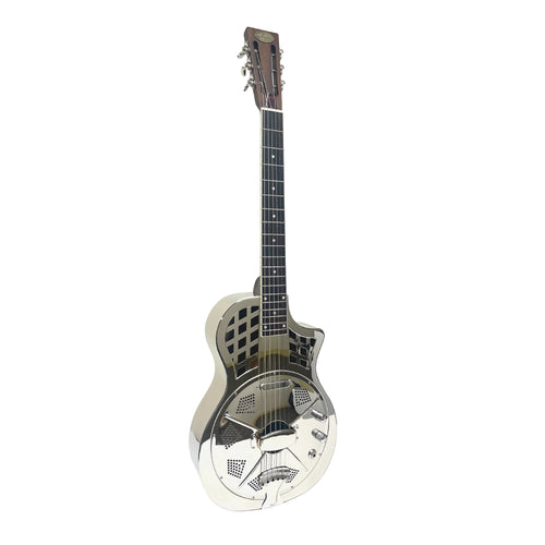 Bourbon Street "Louisiana" Nickel Resonator Guitar with Case